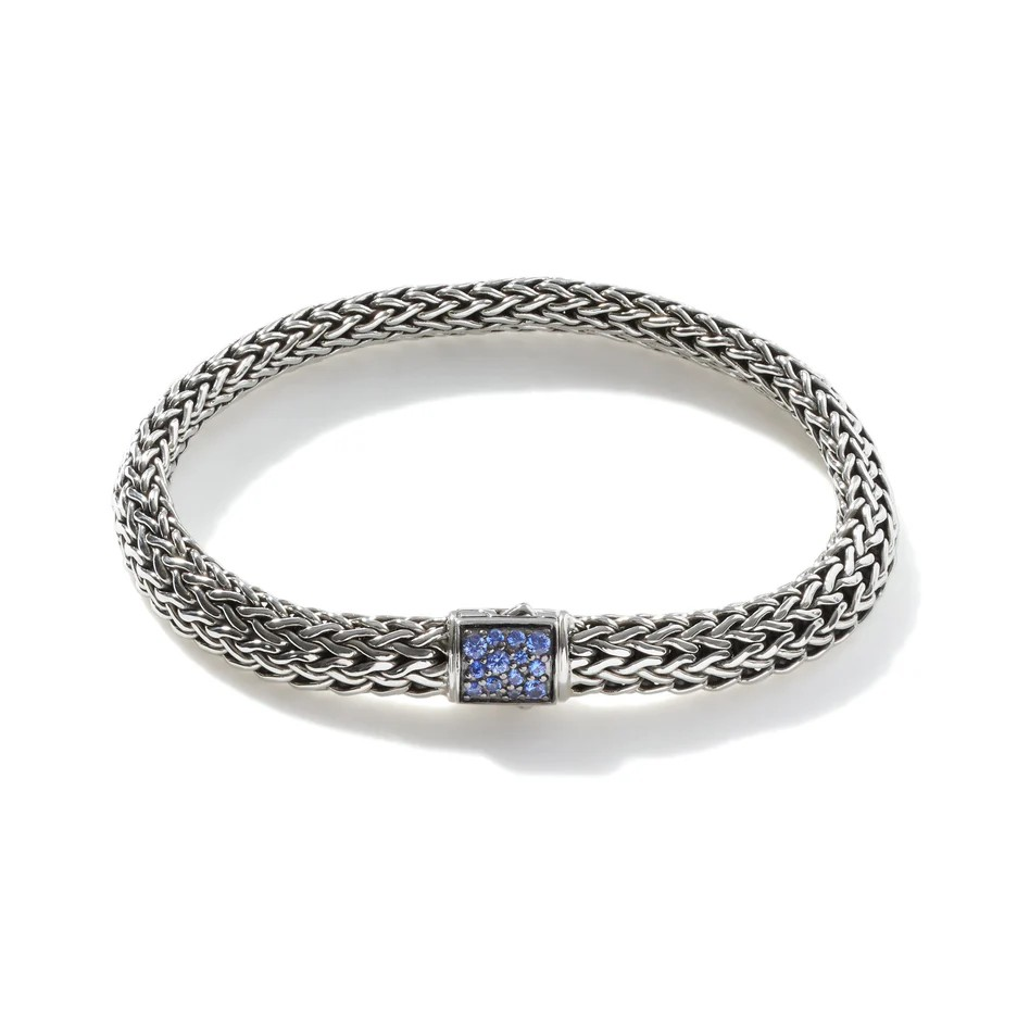 Sterling Silver Sapphire Chain Bracelet