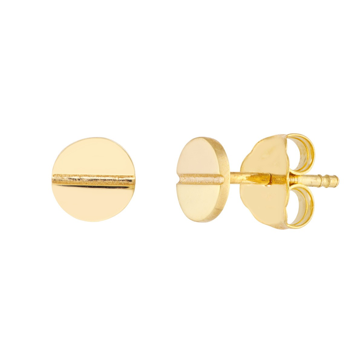 14K Yellow Gold Stud Earrings
