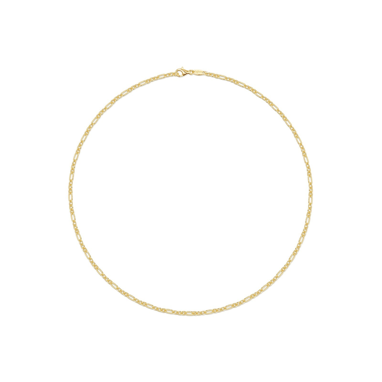 Sterling Silver Yellow Gold Plated Oval Link Chain