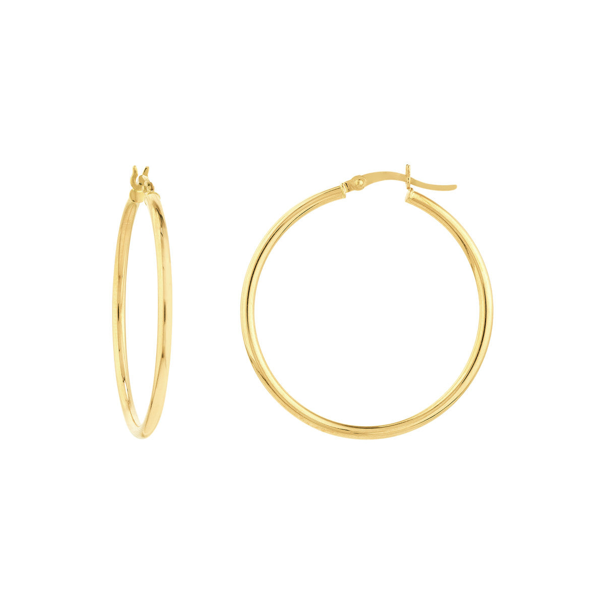 14K Yellow Gold Hoop Earrings