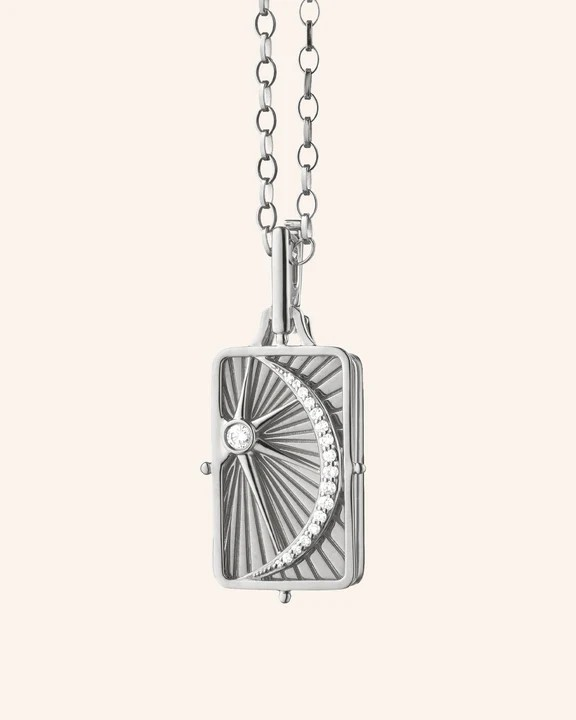 Women's Sterling Silver White Sapphire Drop Pendant