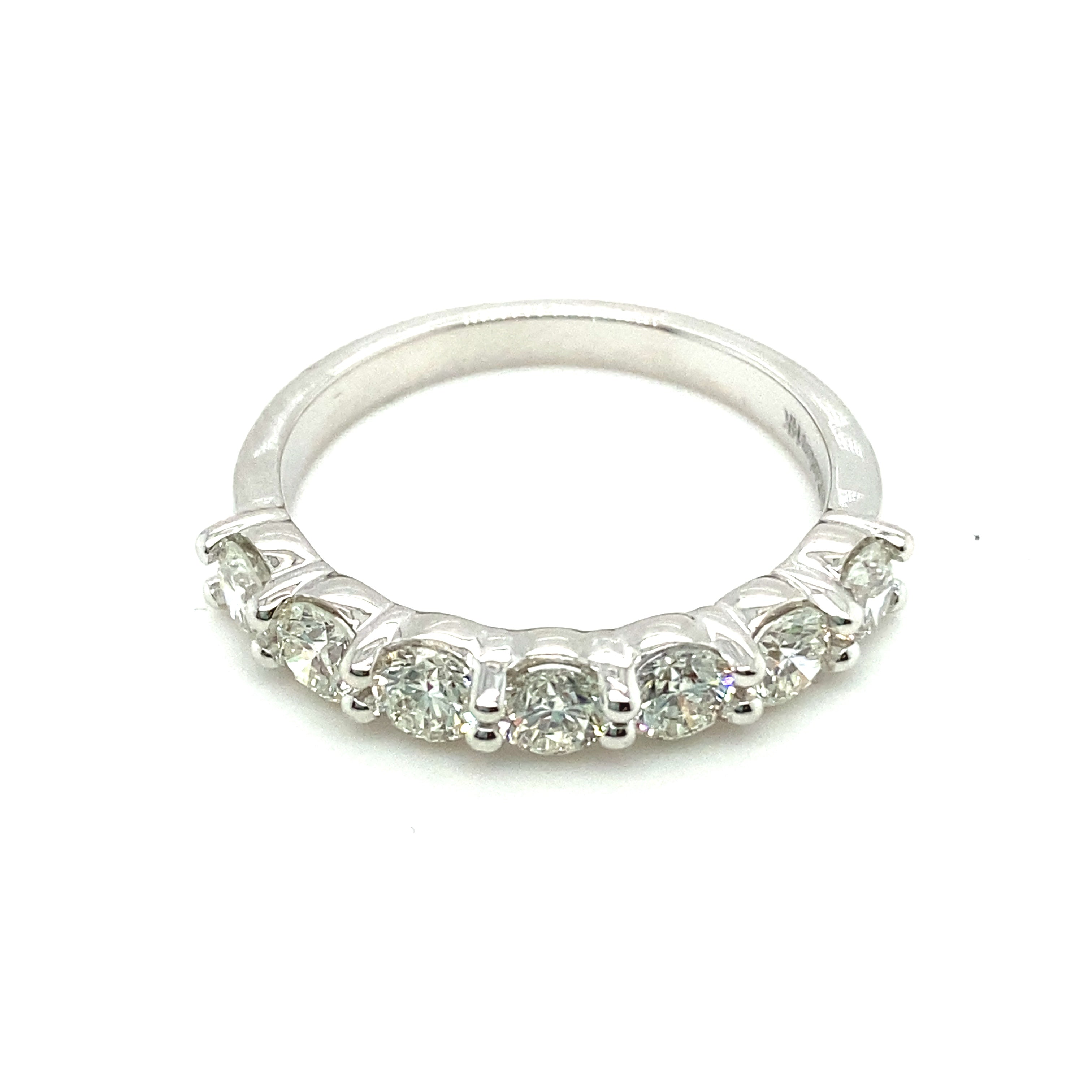 Ladies 14K White Gold Diamond Prong Set Band