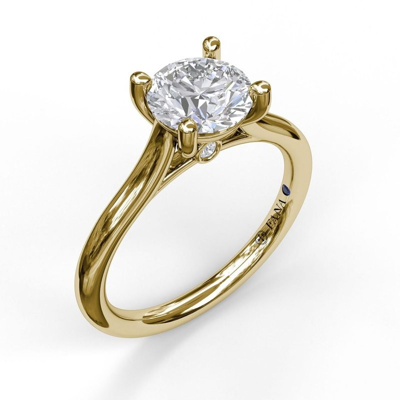 14K Yellow Gold Solitaire Engagement Ring