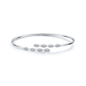 18K White Gold Diamond Cuff Bracelet
