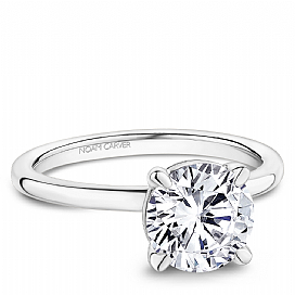 14K White Gold Solitaire Engagement Ring