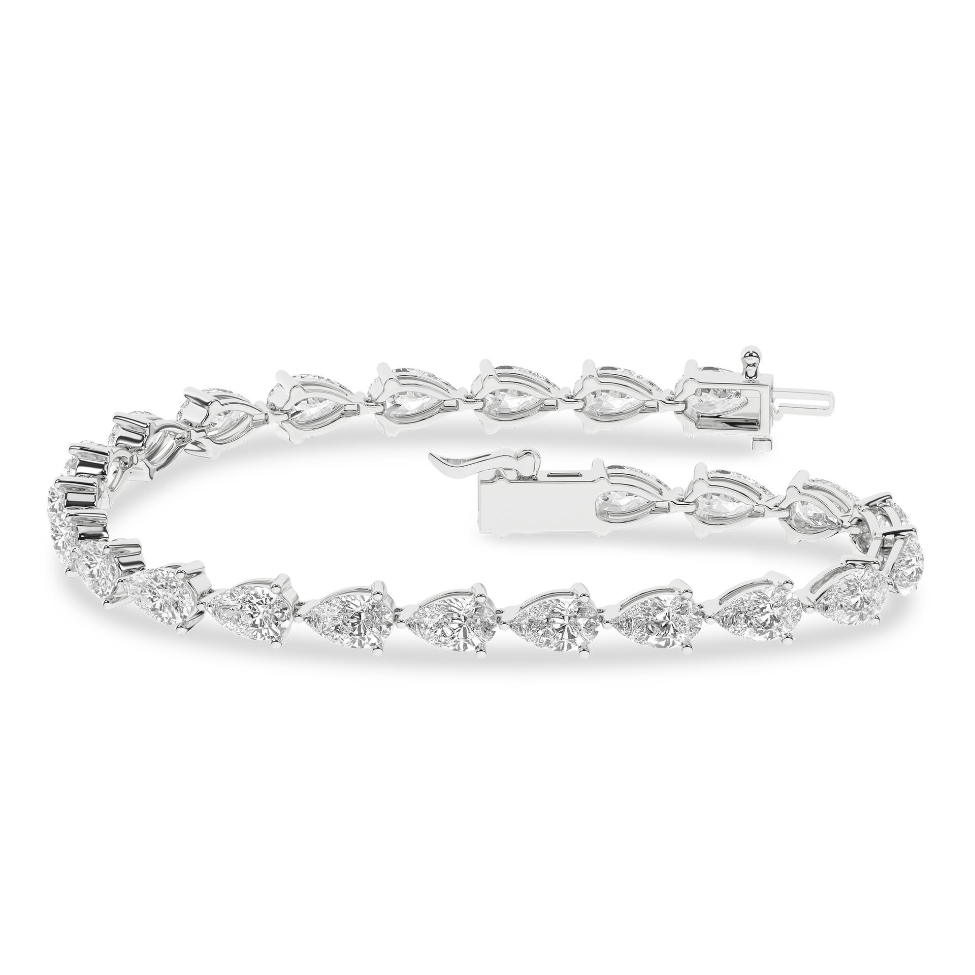 Ladies 14K White Gold Lab Grown Diamond Tennis Bracelet