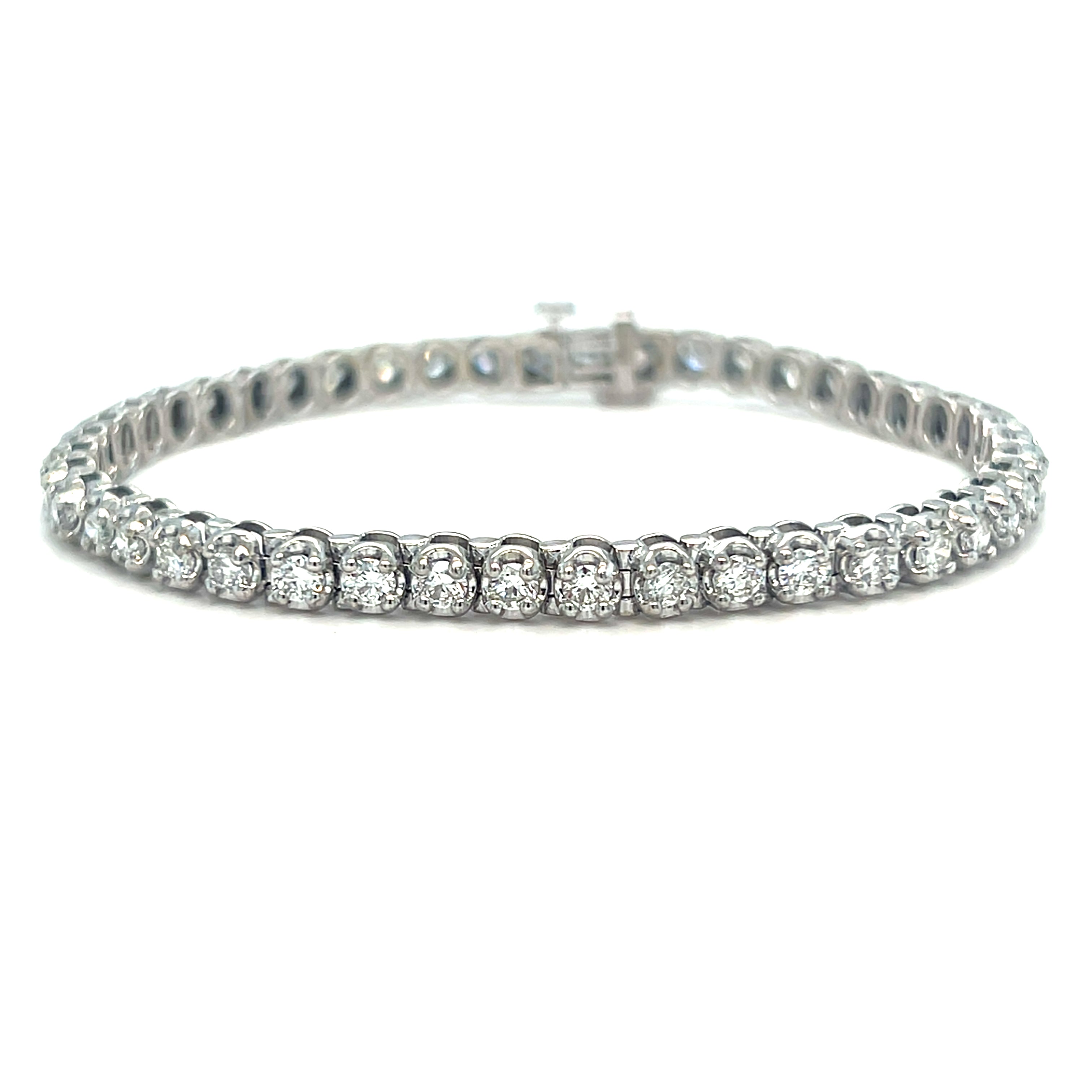 14K White Gold Diamond Tennis Bracelet
