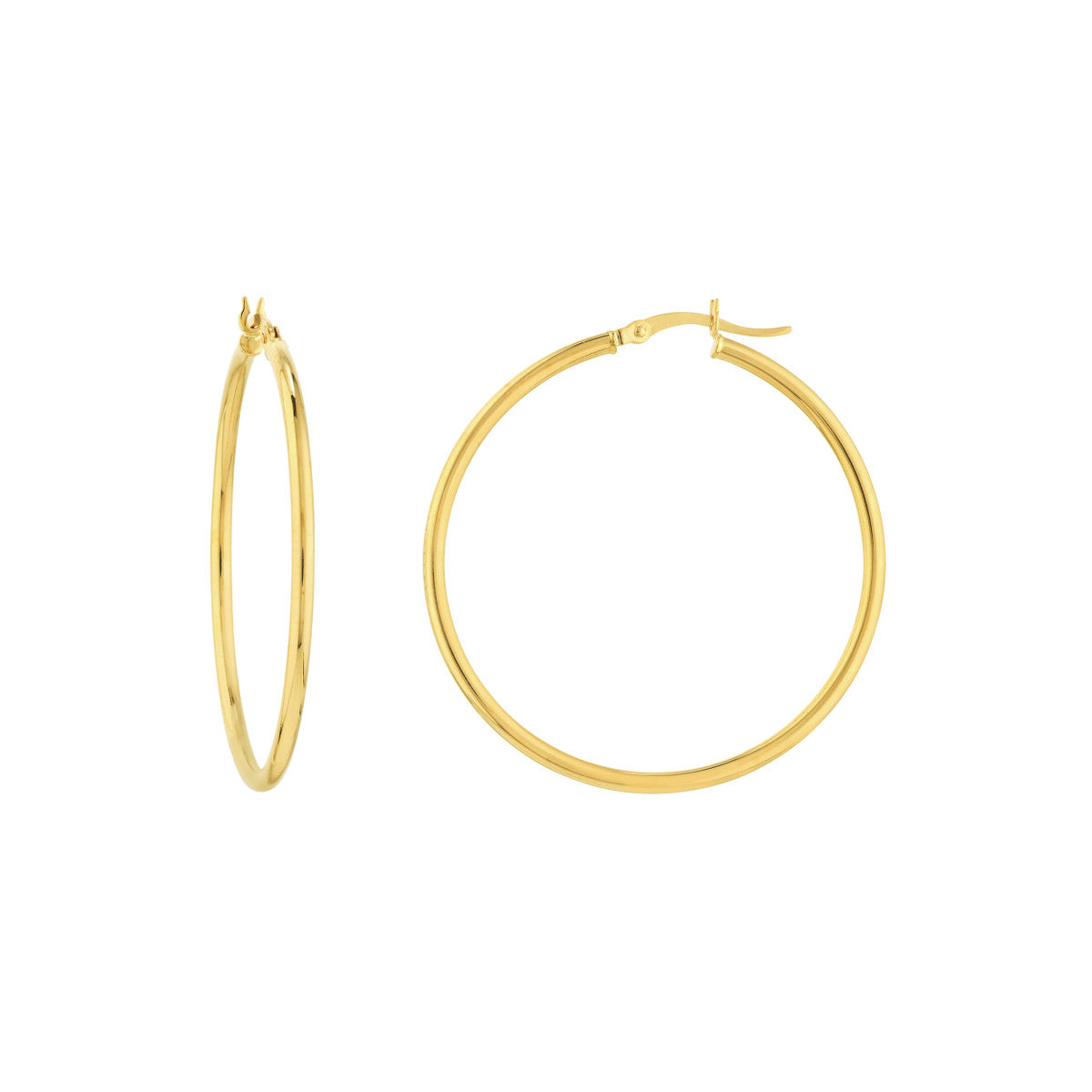 14K Yellow Gold Hoop Earrings