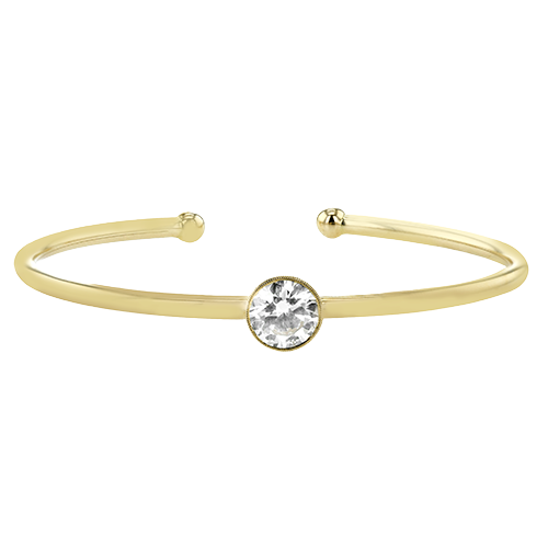 Women's 18K Yellow Gold Lab Grown Diamond Cuff Bracelet