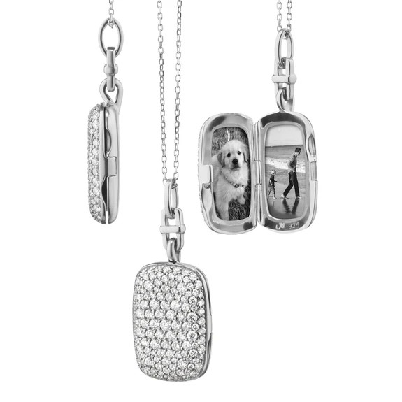 Sterling Silver White Sapphire Locket