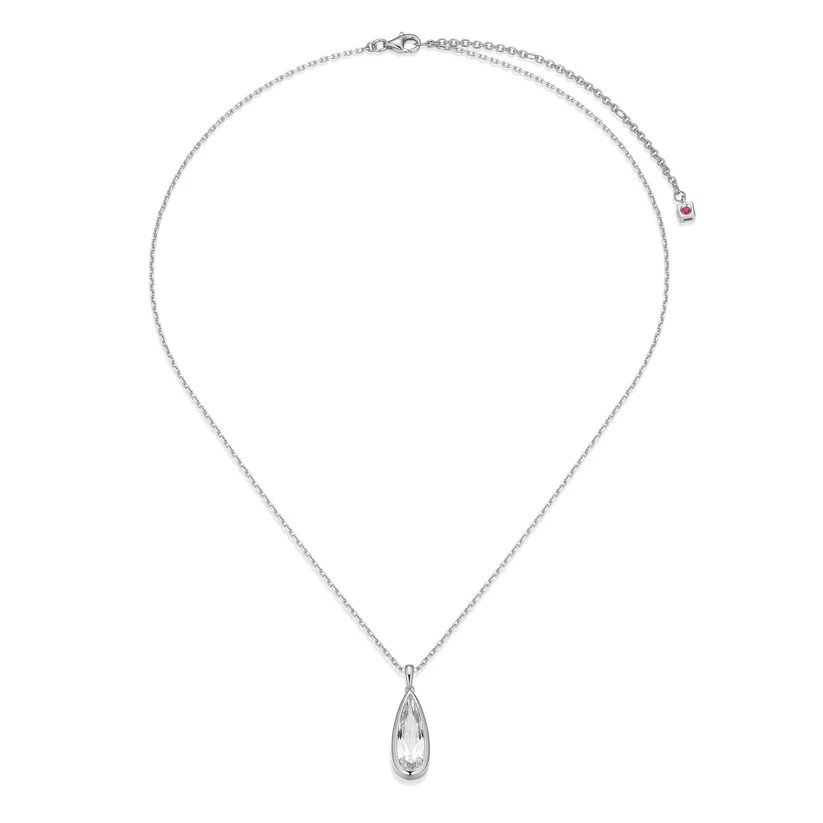 Sterling Silver CZ Drop Pendant