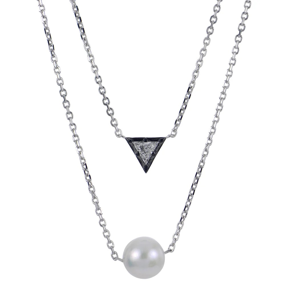 Sterling Silver Pearl Solitaire Pendant