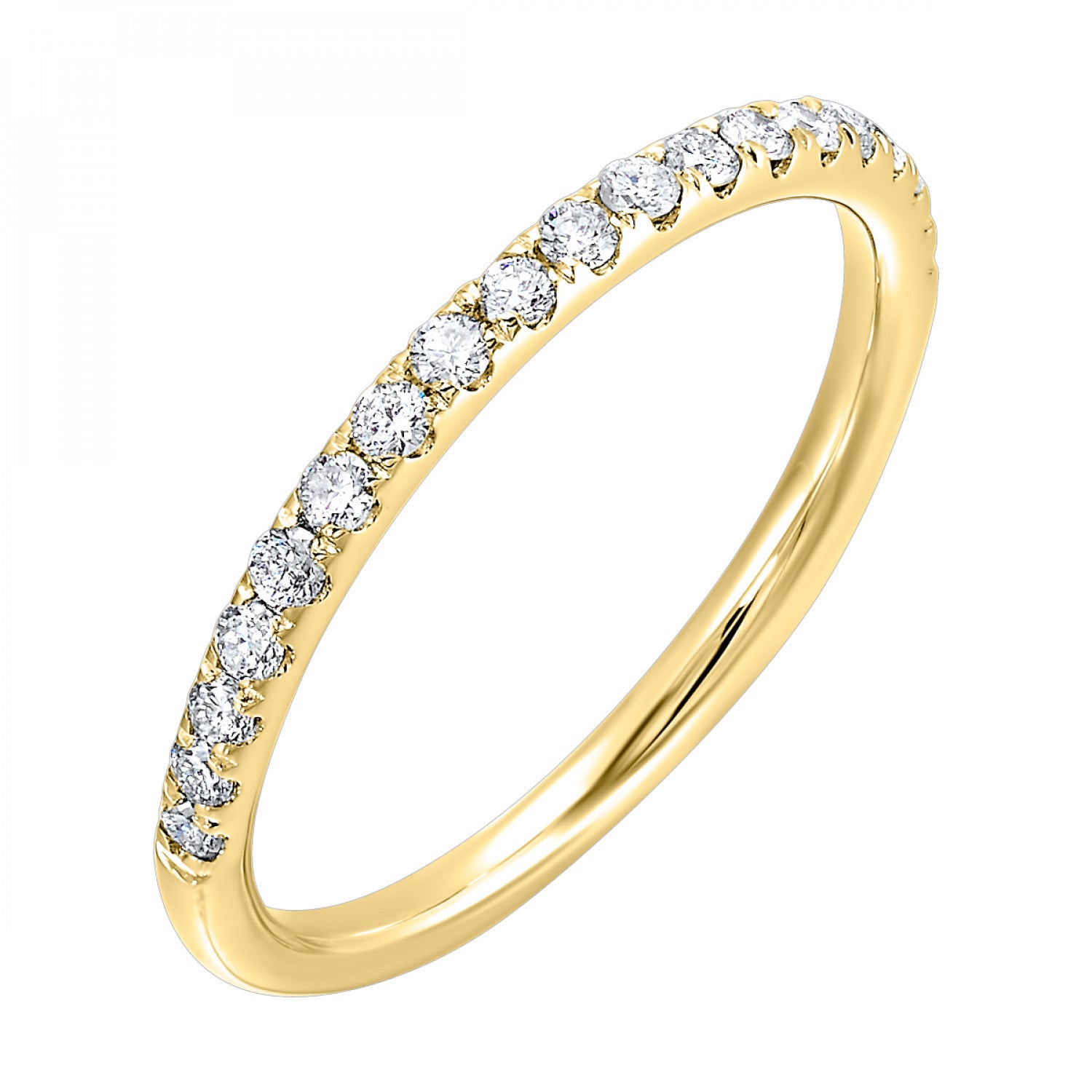 Women's 14K Yellow Gold Diamond Prong Set Band