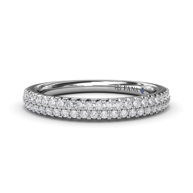Women's 14K White Gold Diamond Prong Set Band