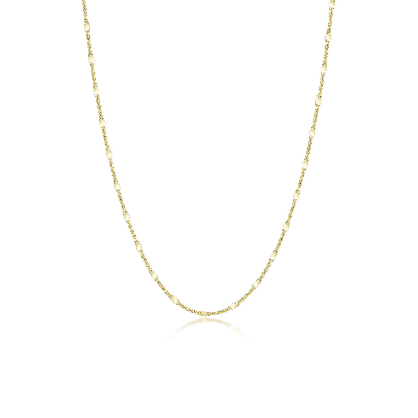 Sterling Silver Yellow Gold Plated Fancy Link Chain