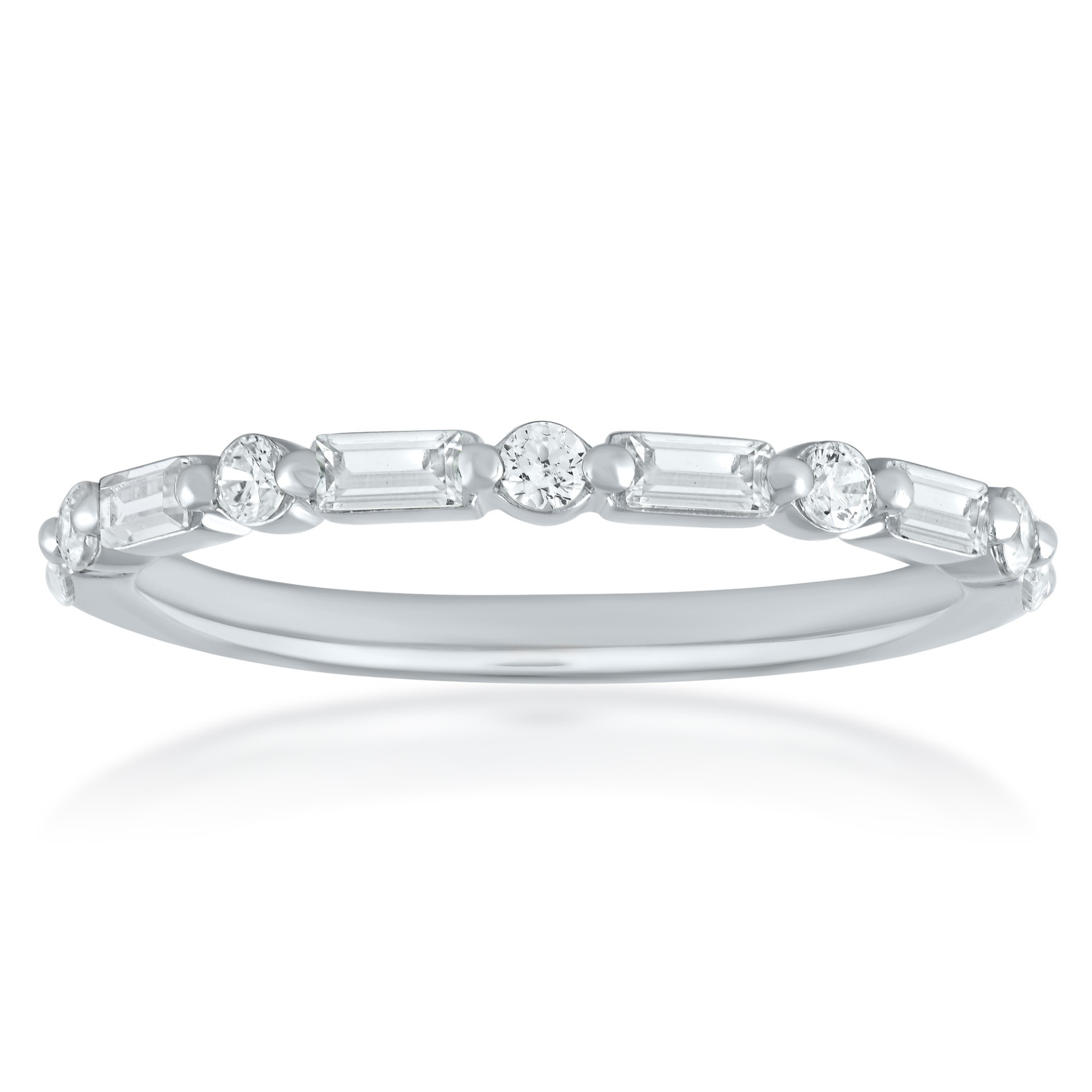 Women's 14K White Gold Diamond Band