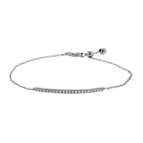 14 Karat Yellow Gold Diamond Bolo Bracelet