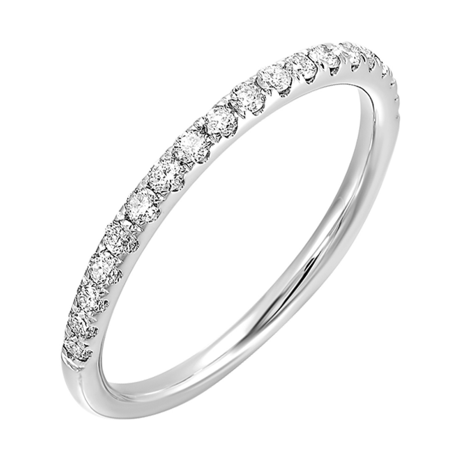 14K White Gold Women's Lab Grown Diamond Wedding Band