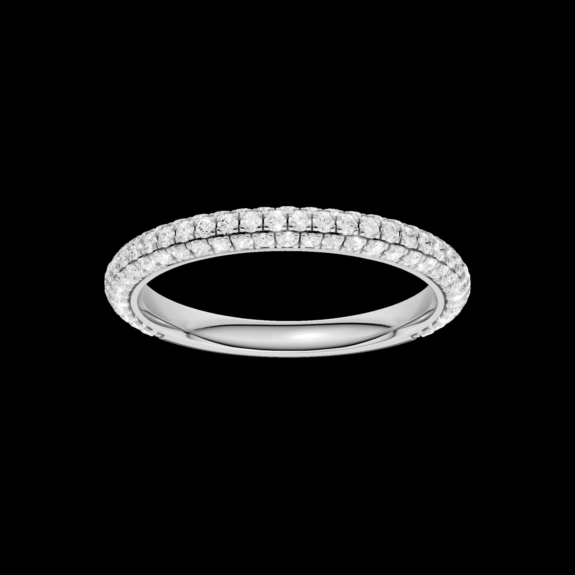 14K White Gold Women's Lab Grown Diamond Wedding Band
