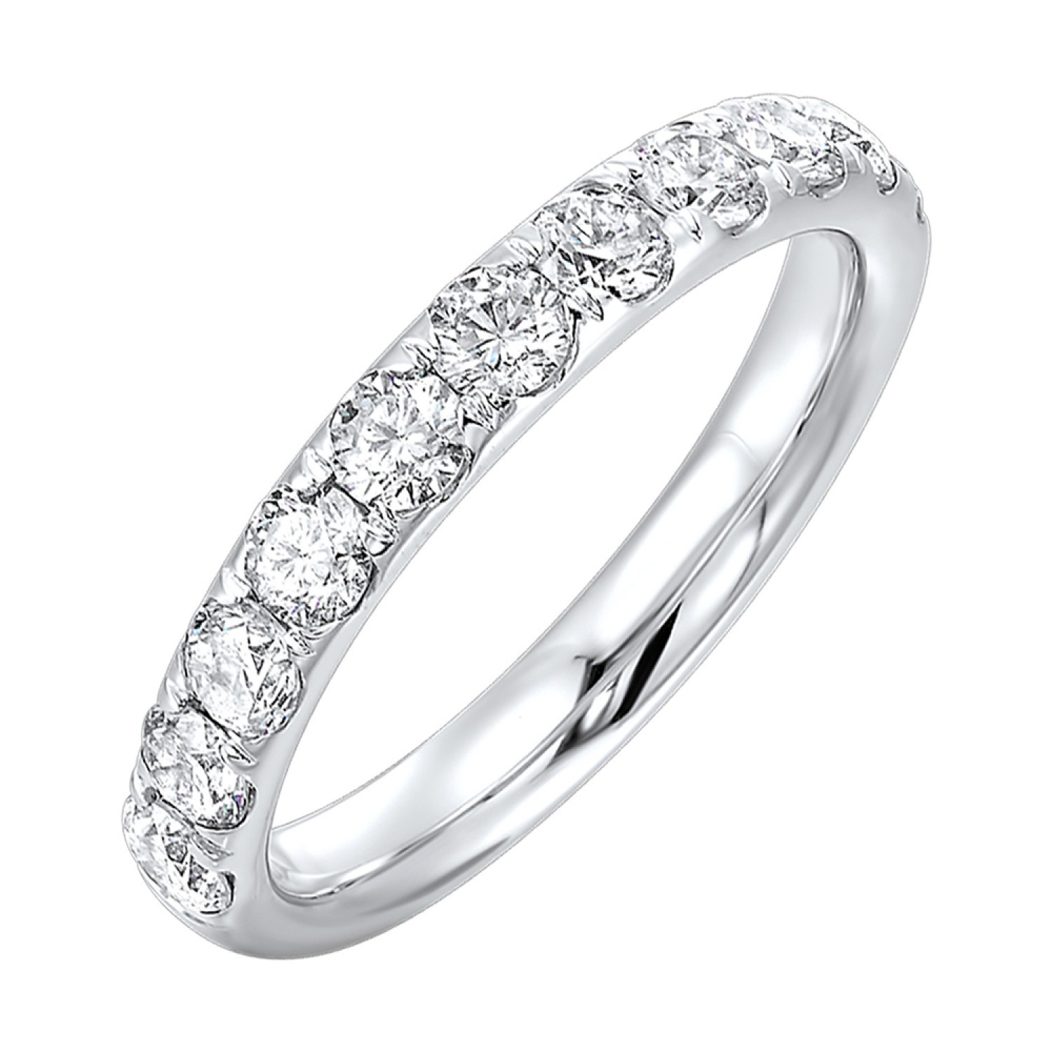 14K White Gold Women's Lab Grown Diamond Wedding Band