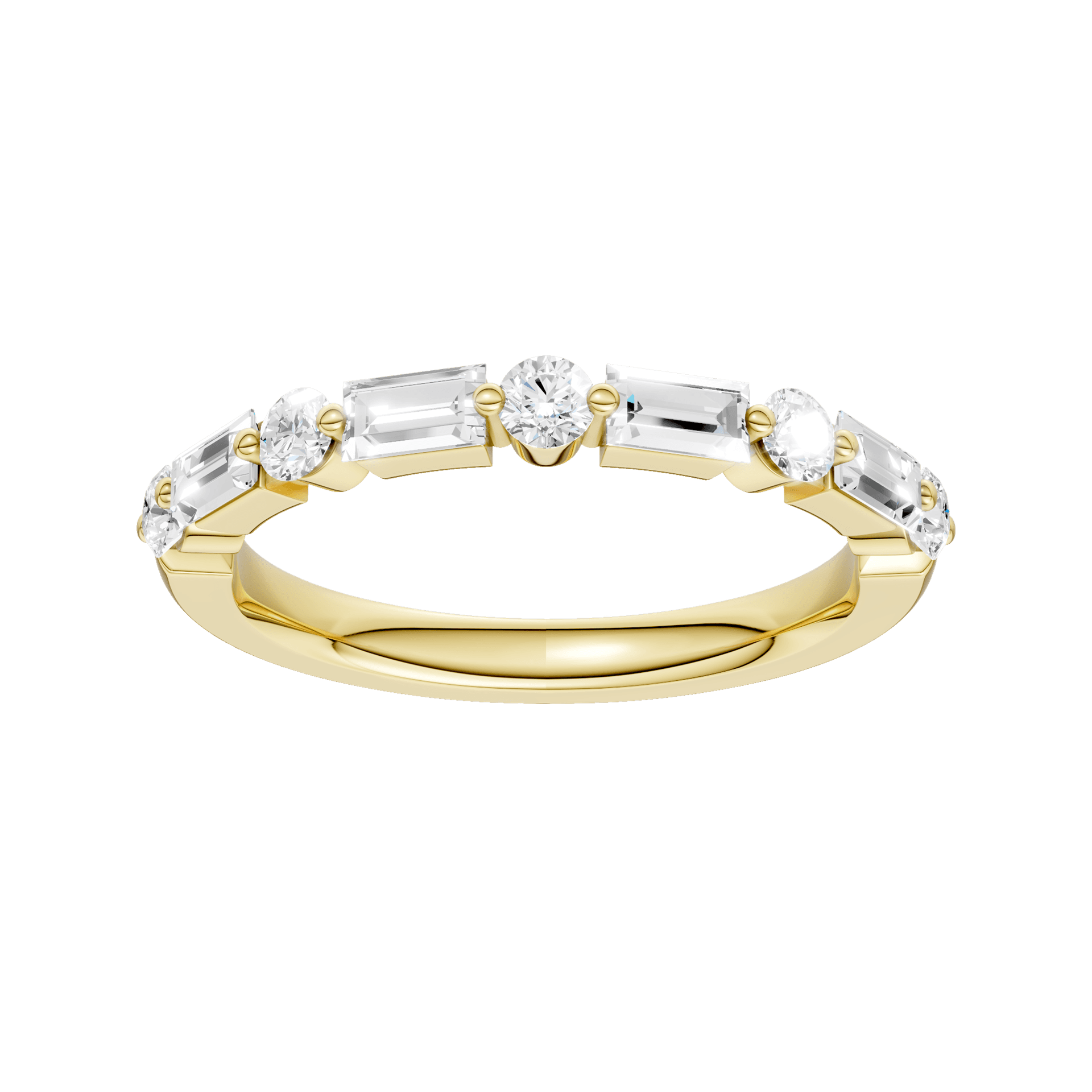 14K Yellow Gold Lab Grown Diamond Stackable Ring