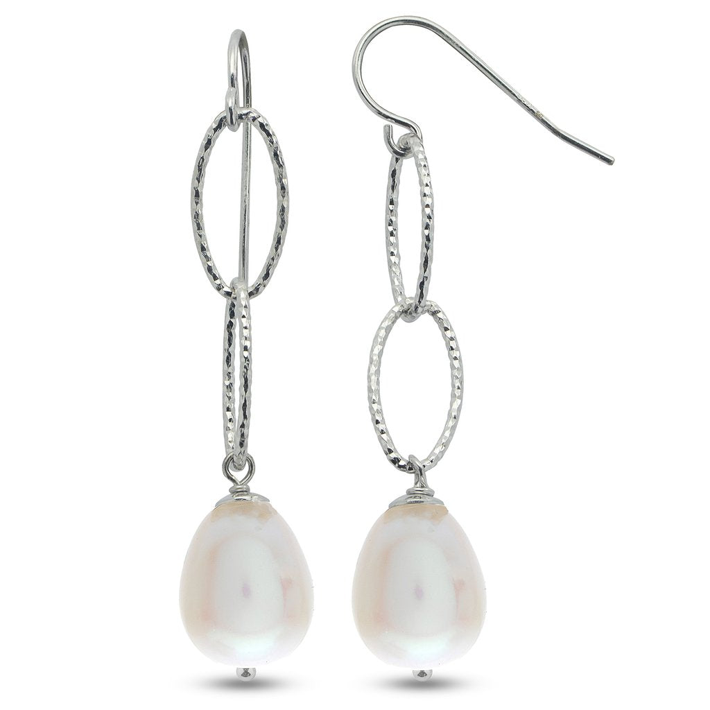 Sterling Silver Pearl Drop Earrings