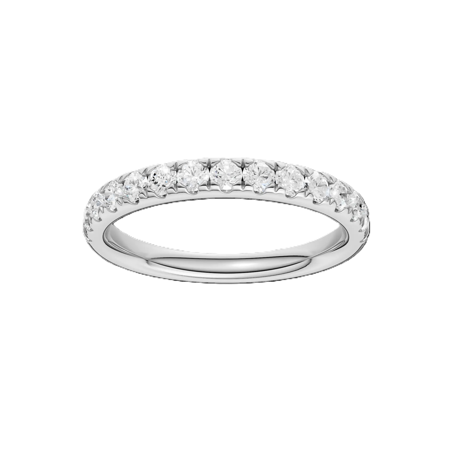 14K White Gold Women's Lab Grown Diamond Wedding Band