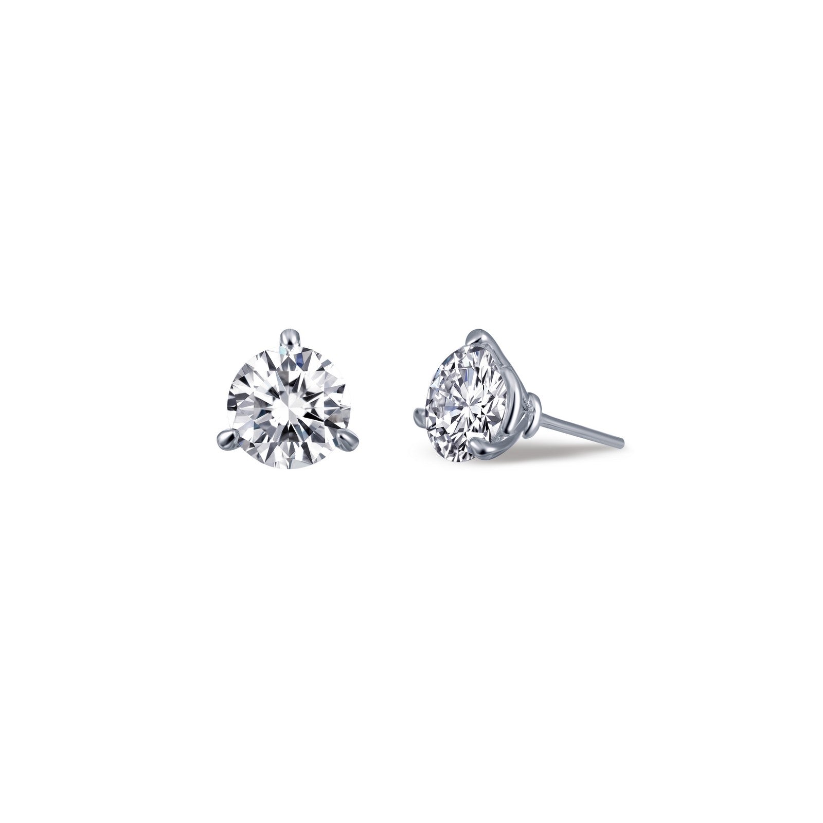 Sterling Silver CZ Stud Earrings