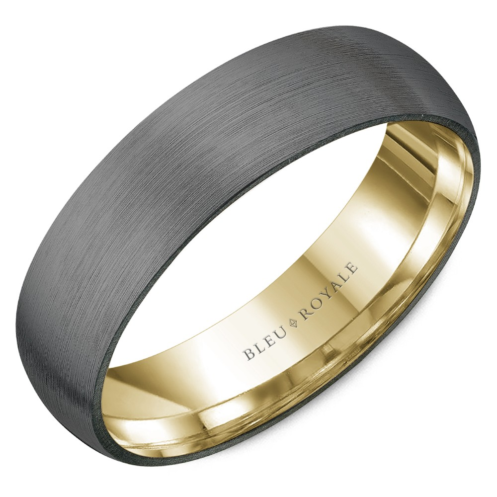 Men's 14K Yellow Gold Sandpaper 6mm Band