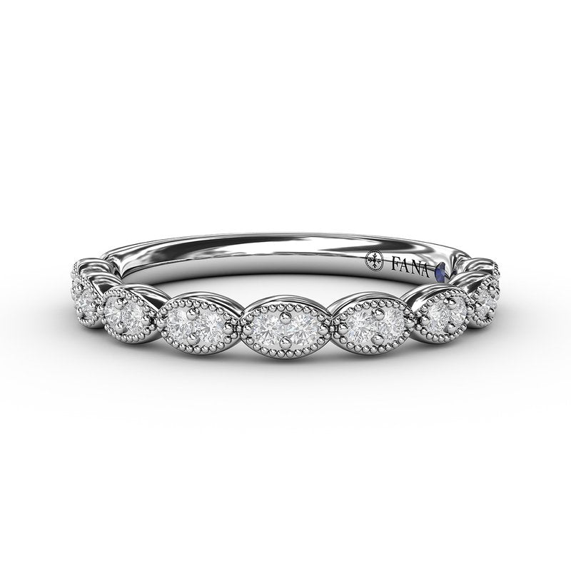Women's 14K White Gold Diamond Prong Set Band