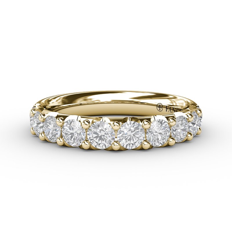 Women's 14K Yellow Gold Diamond Prong Set Band