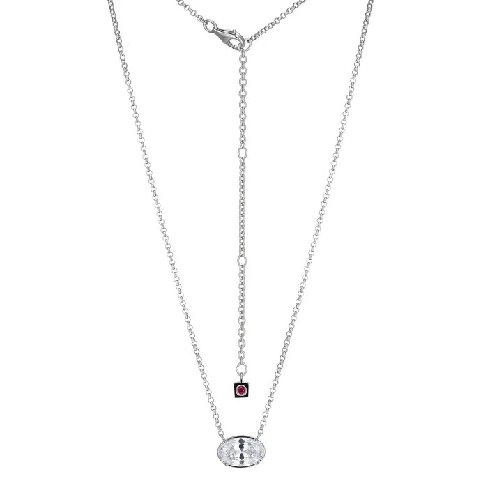Sterling Silver CZ Solitaire Pendant