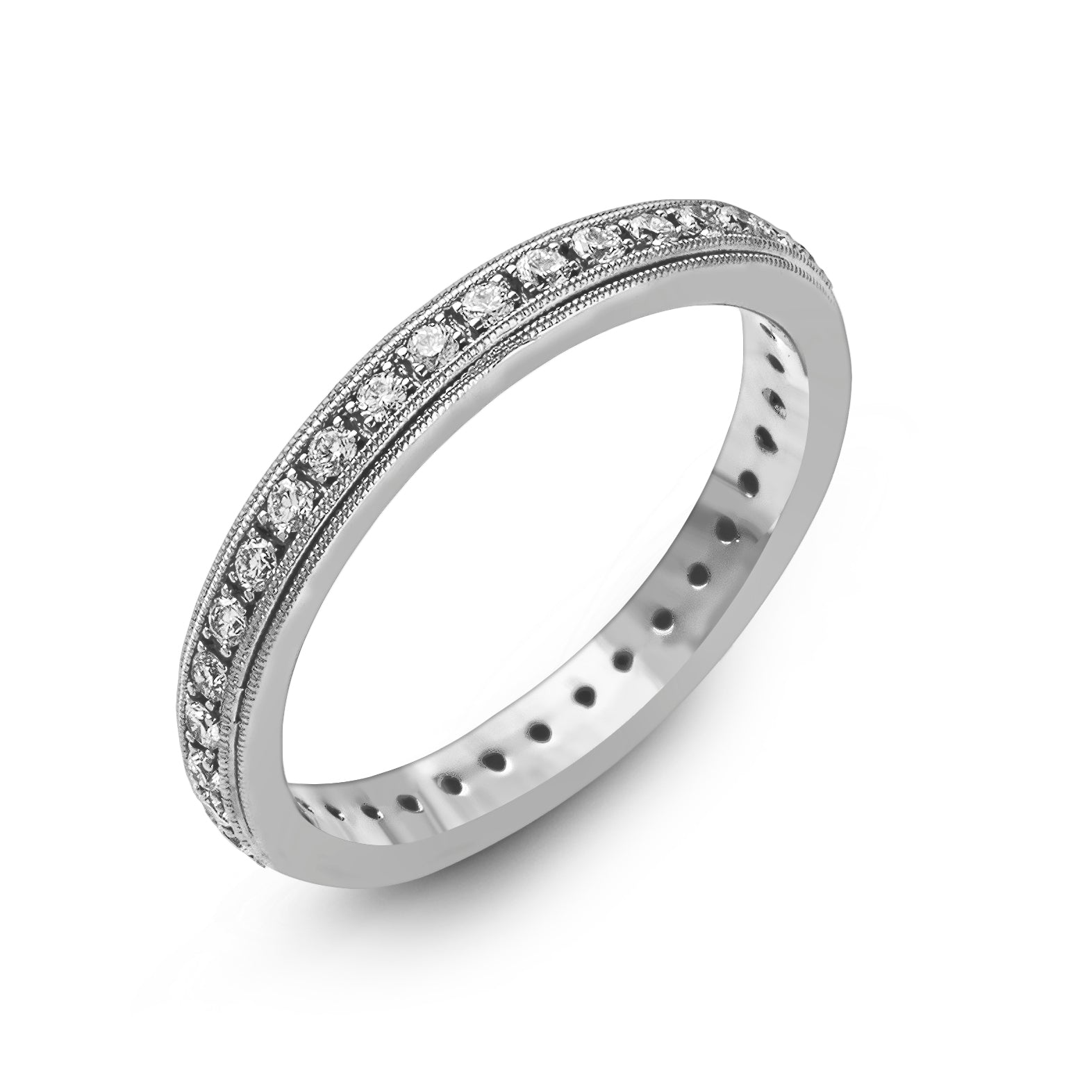 Women's 14K White Gold Diamond Eternity Band