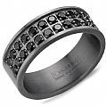 Men's Tantalum Gray 8mm Diamond Prong Set Band