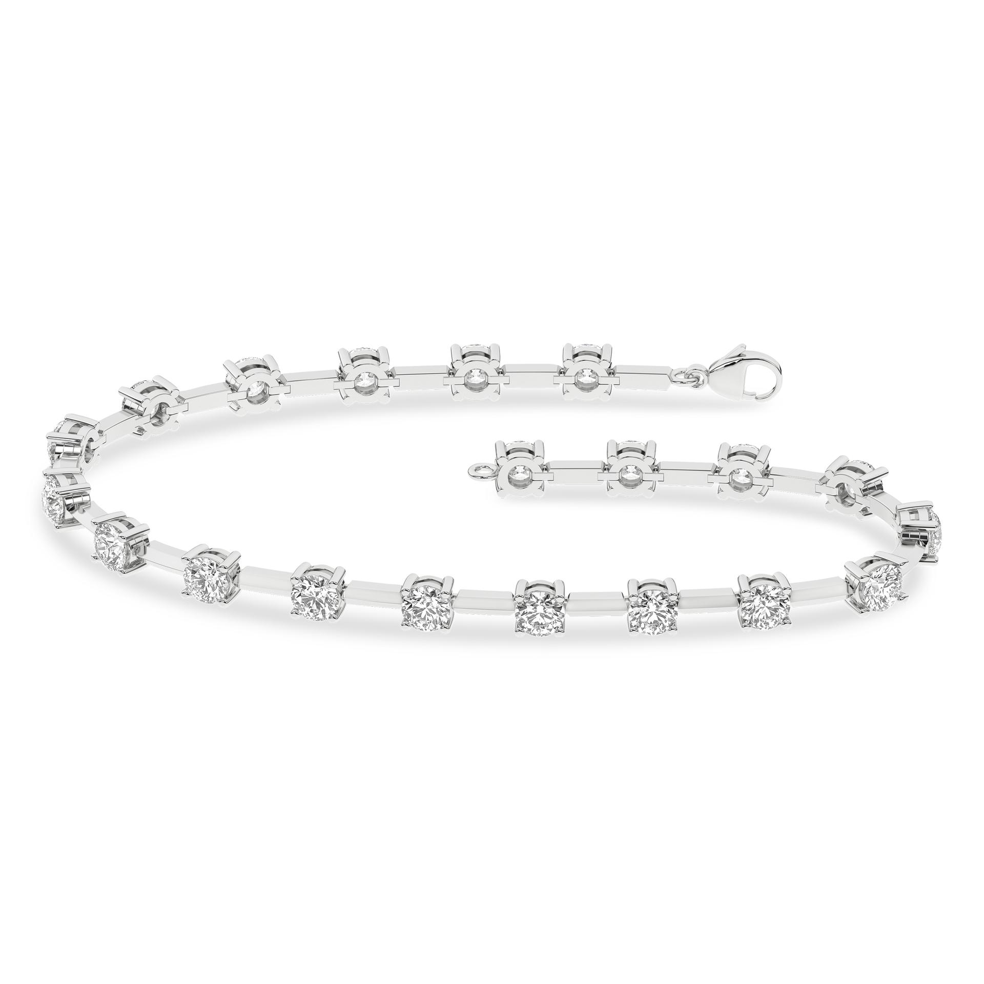Ladies 14K White Gold Lab Grown Diamond Tennis Bracelet