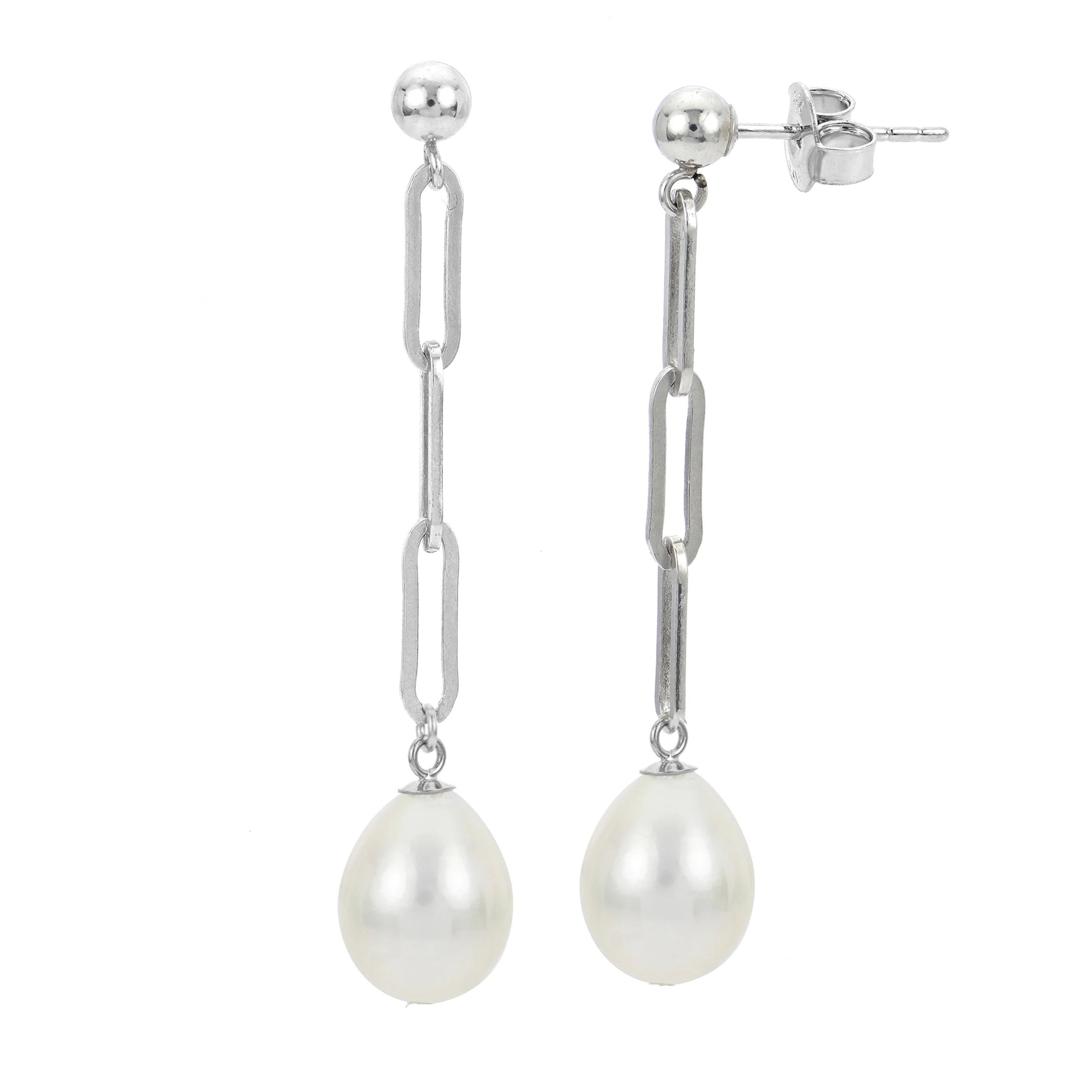 Sterling Silver Pearl Drop Earrings