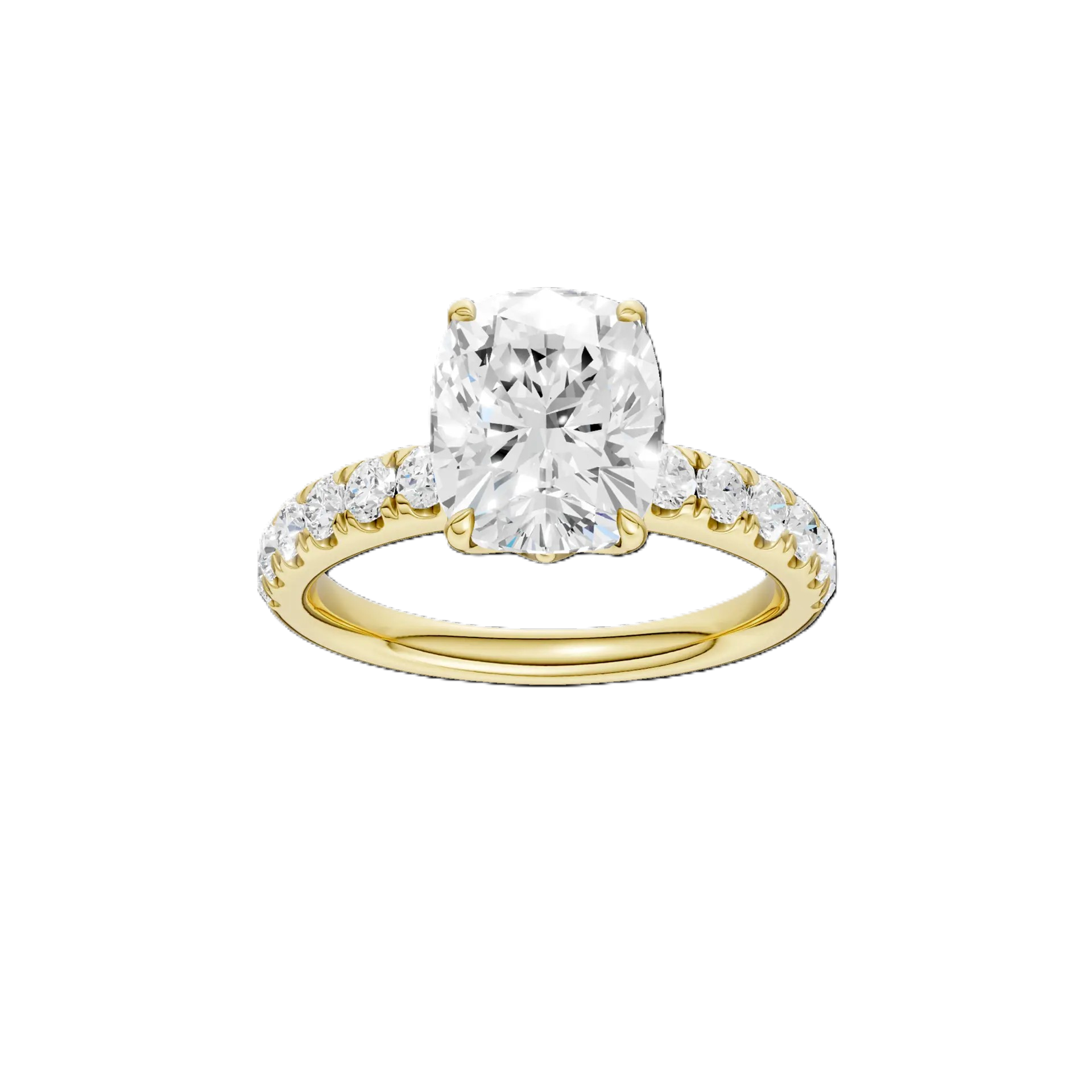 14K Yellow Gold Lab Grown Diamond Classic Engagement Ring