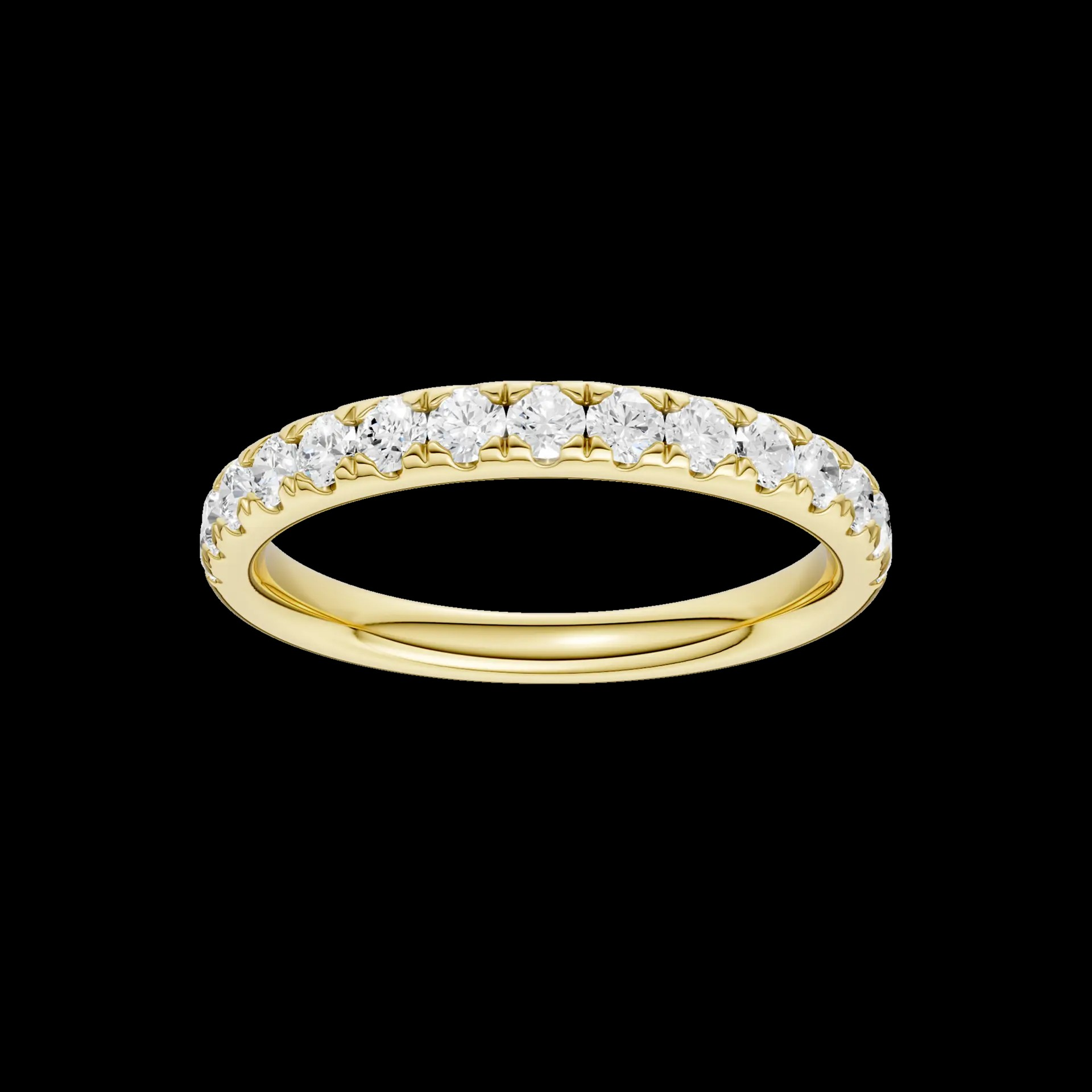 14K Yellow Gold Women's Lab Grown Diamond Wedding Band