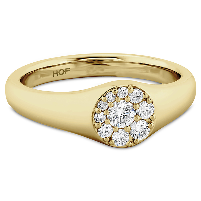 18K Yellow Gold Diamond Cluster Ring