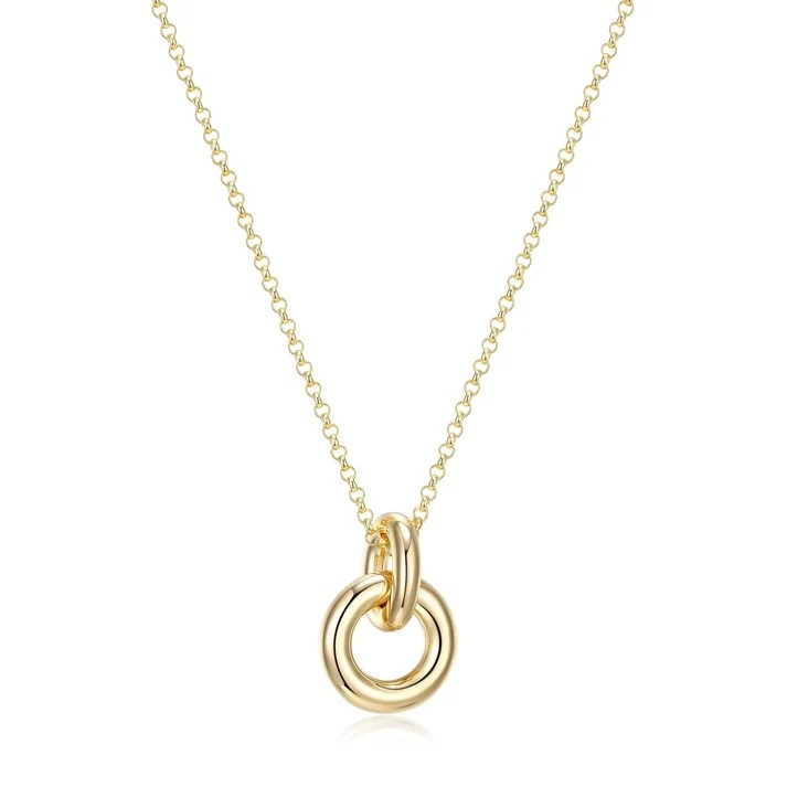 Sterling Silver Yellow Gold Plated Drop Pendant