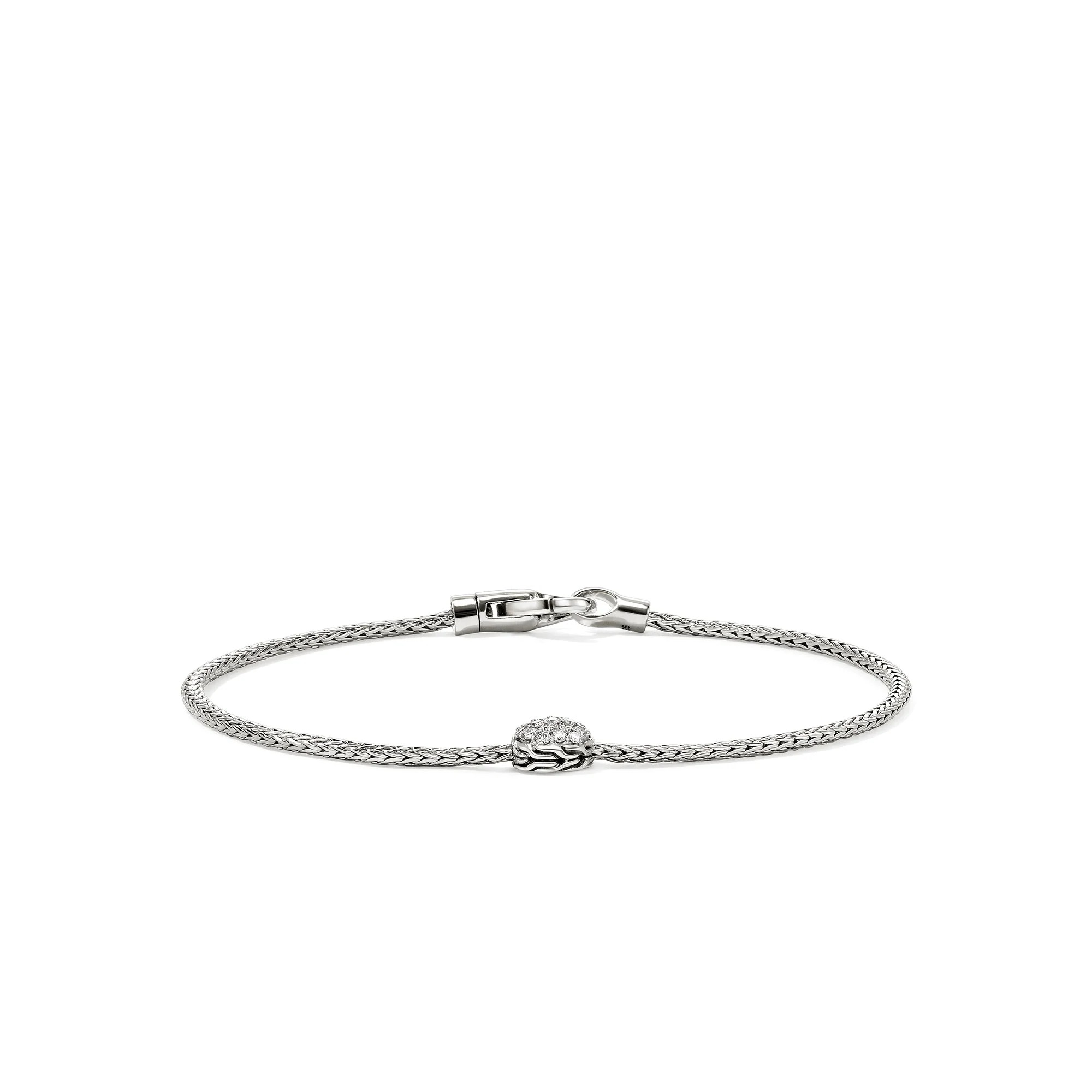 Sterling Silver Diamond Chain Bracelet