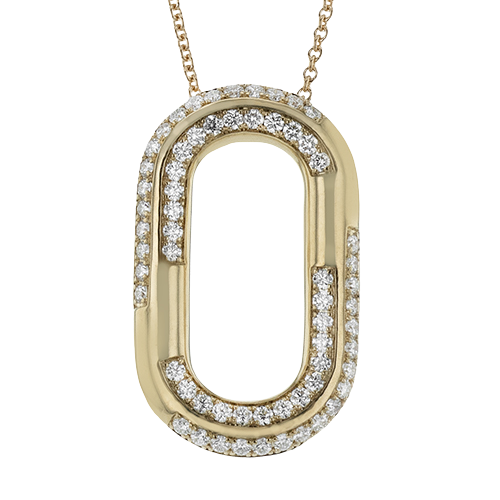 18K Yellow Gold Diamond Drop Pendant