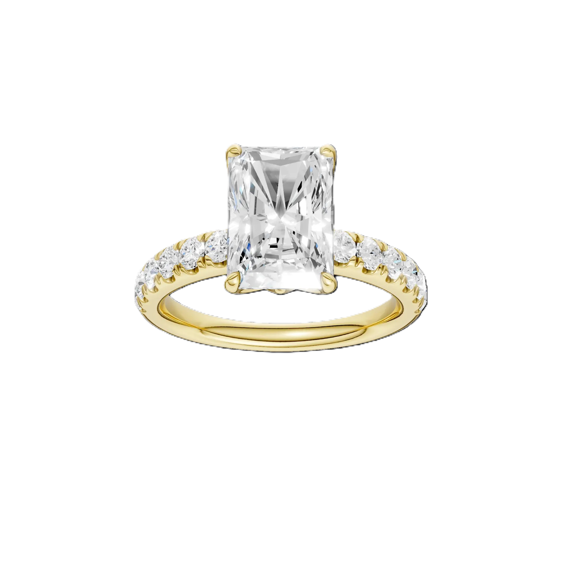14K Yellow Gold Lab Grown Diamond Classic Engagement Ring