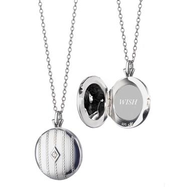 Sterling Silver Diamond Locket