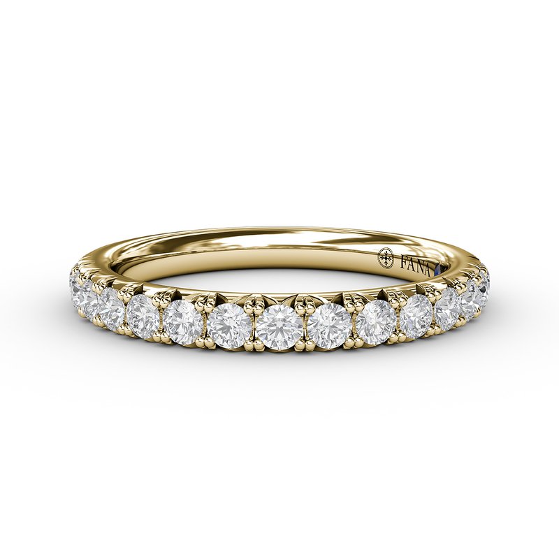 Ladies 14K Yellow Gold Diamond Prong Set Band