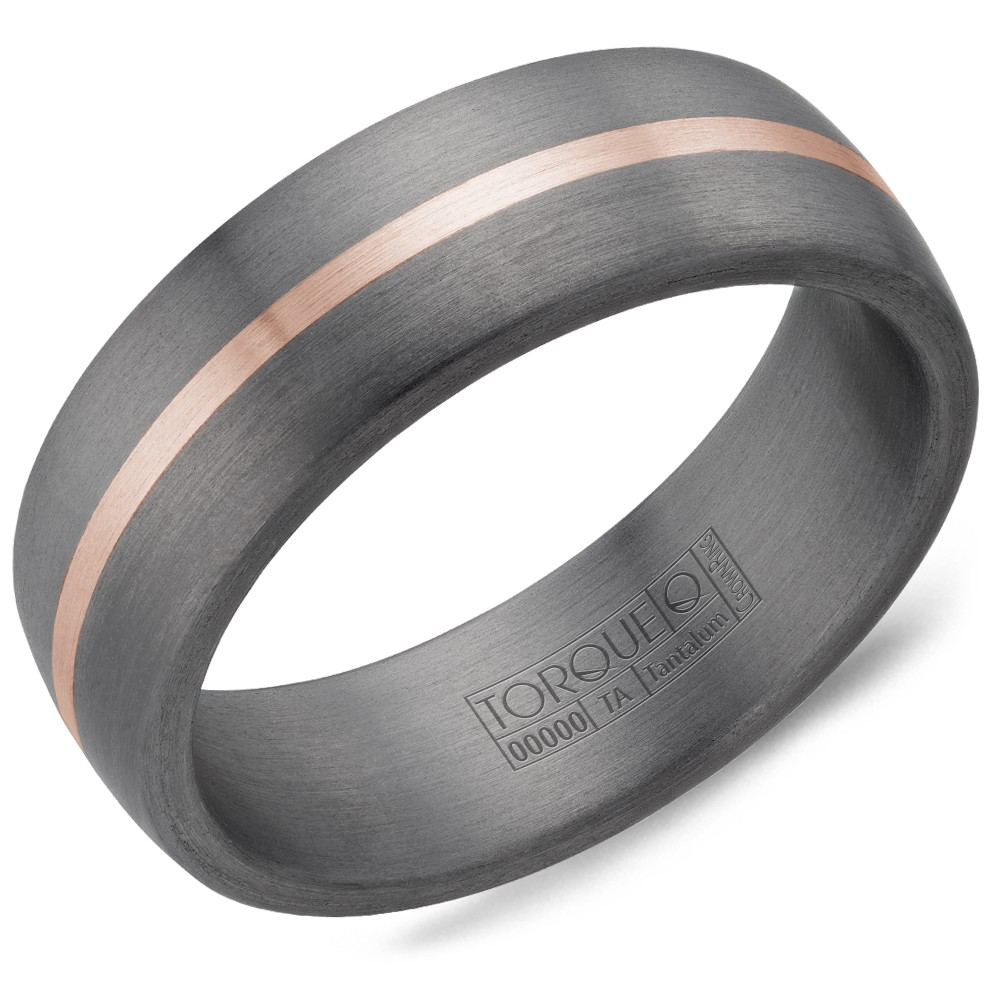 Men's Tantalum Two Tone Sandpaper 7mm Band