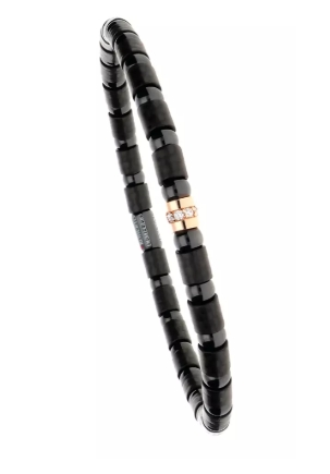 Men's Black Carbon Diamond Stretch Bracelet