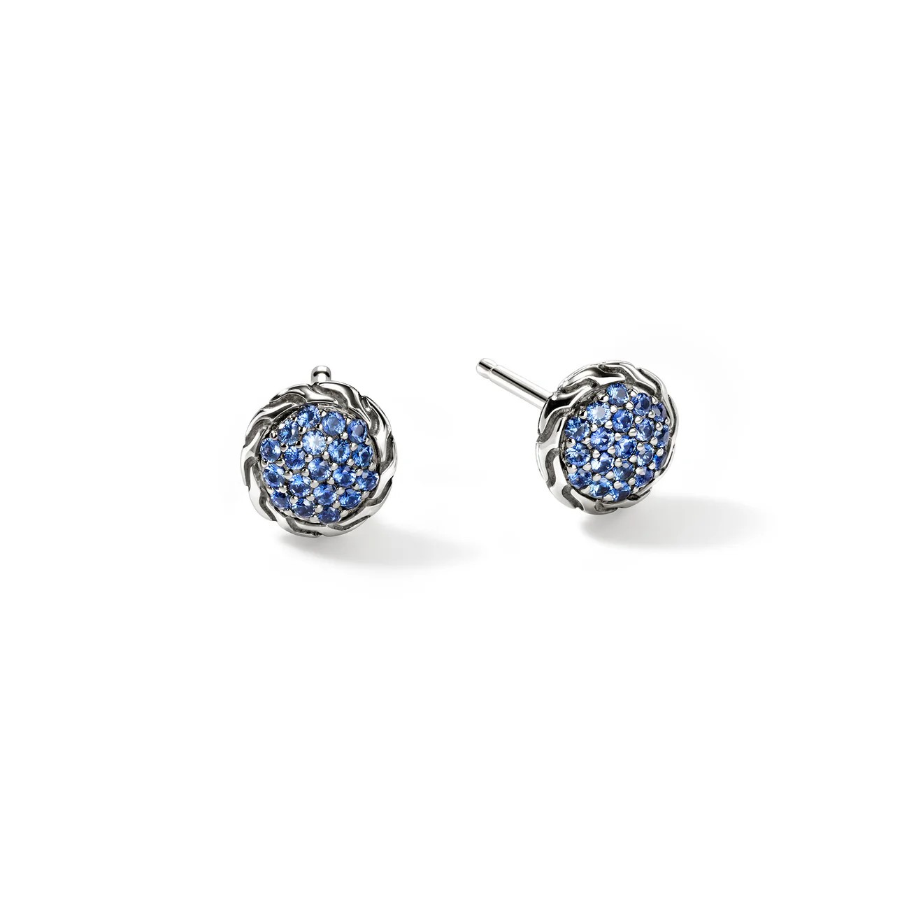 Sterling Silver Sapphire Stud Earrings