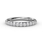 Ladies 14K White Gold Diamond Prong Set Band