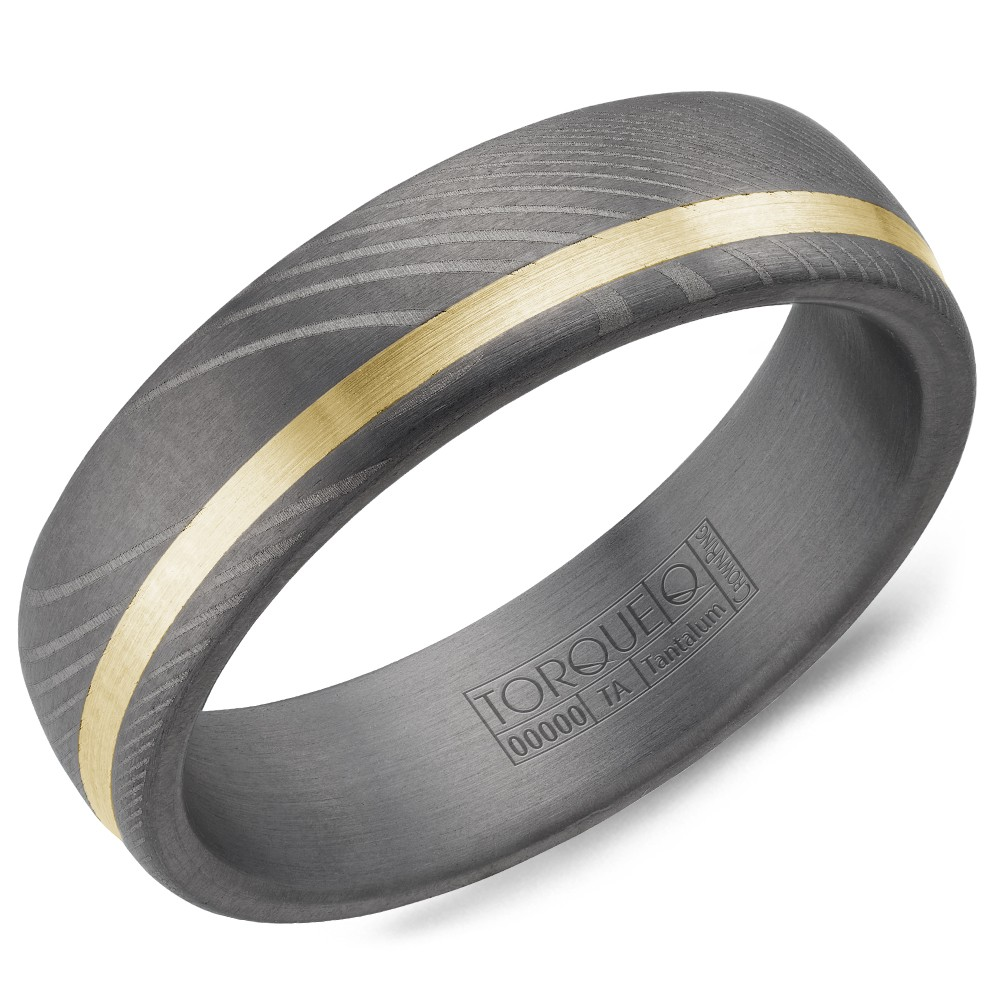 Men's Tantalum Two Tone Sandpaper 6mm Band